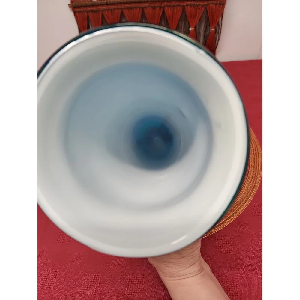 Vintage Pier 1 Millefiori Cobalt Handblown Vase 11.25